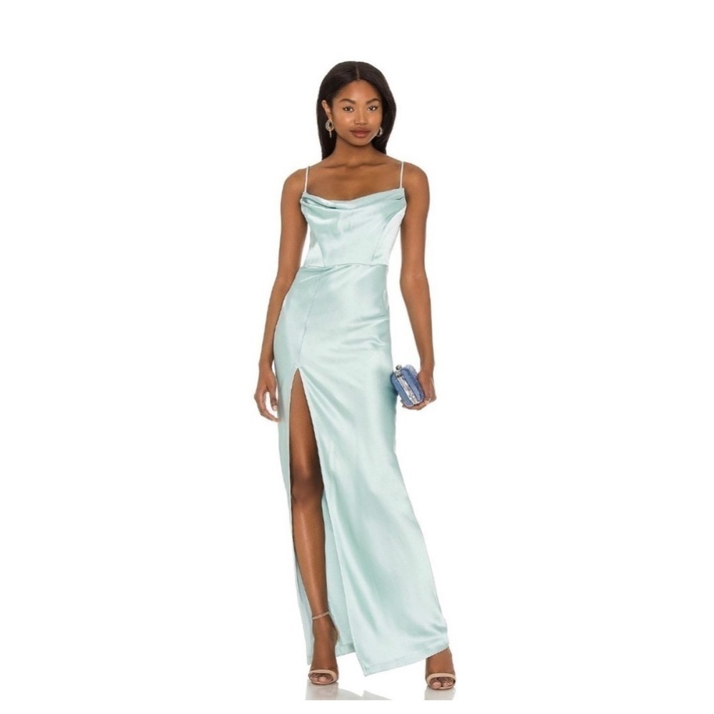 Nookie Dream Draped Gown in Mint Sz Medium. NWT